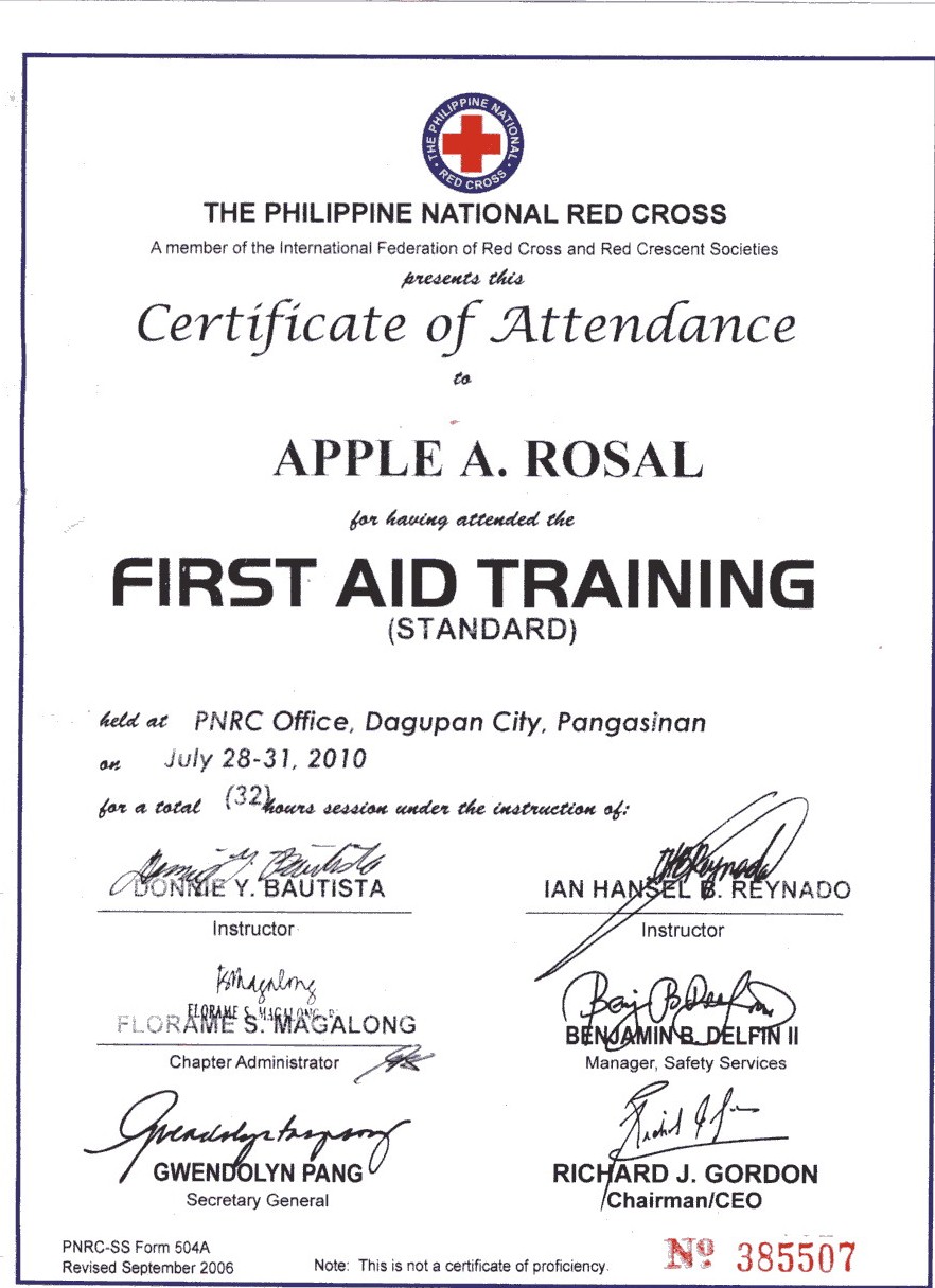 6. Certificate of Employment